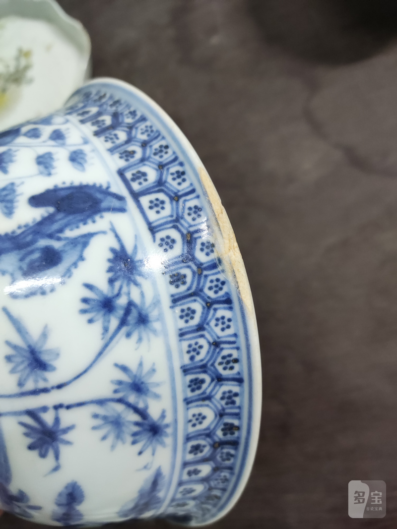 明 青花松竹梅纹碗一对 - 图4